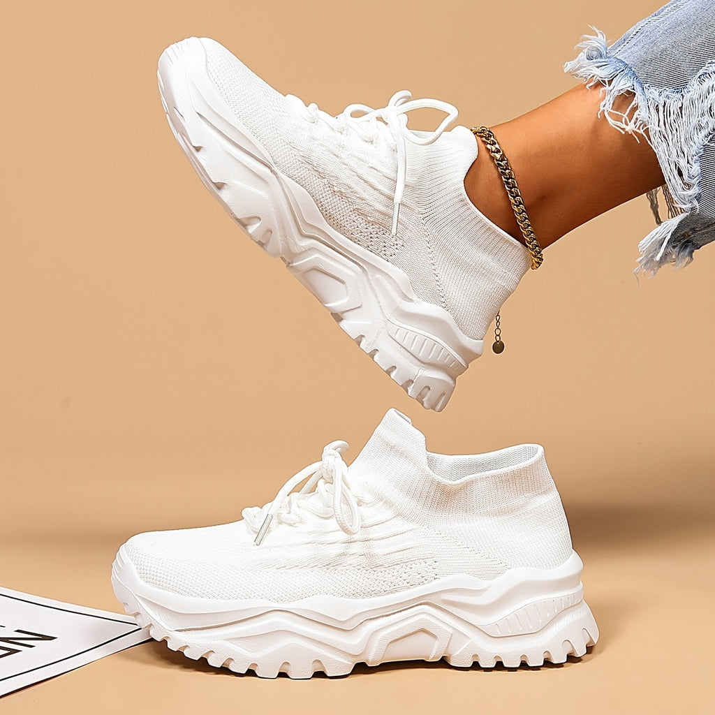 Women's Lightweight & Breathable Chunky Sneakers, Casual Slip On Sneakers, Running Shoes, Women Shoes