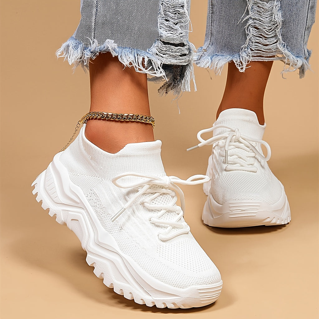 Women's Lightweight & Breathable Chunky Sneakers, Casual Slip On Sneakers, Running Shoes, Women Shoes