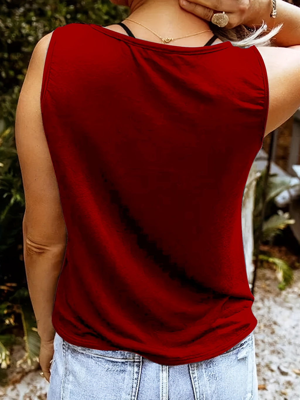 Women' Country Music V-Neck Sleeveless Tank Top - Wide Strap Casual Shirt Suitable for Concerts, Dance Halls & Casual Attire - Machine Washable - Lettering Top