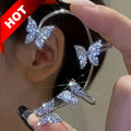 [Luxury French-style Butterfly Earrings] French-style Golden Sparkling Butterfly Luxury Butterfly Earrings