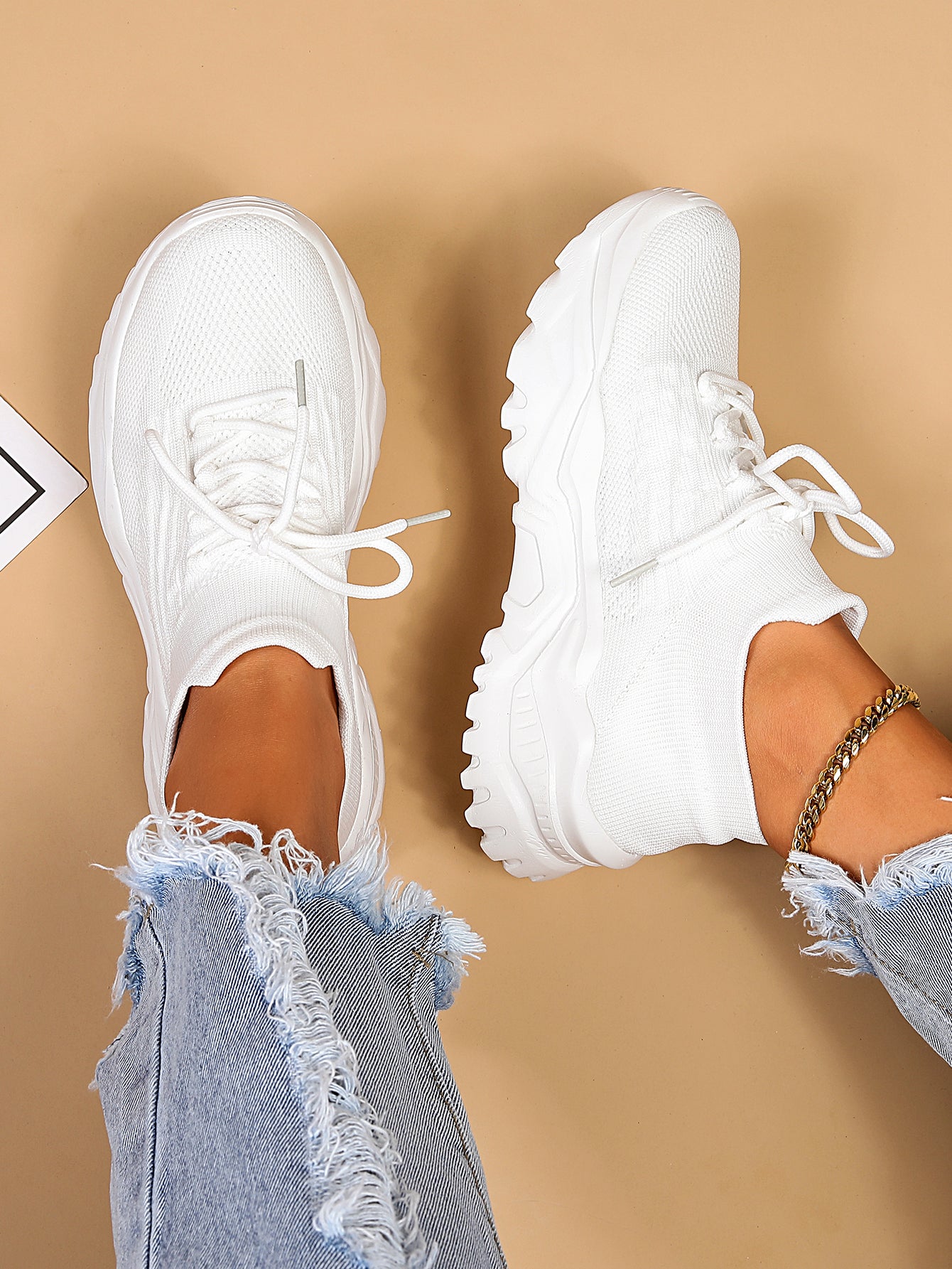Women's Lightweight & Breathable Chunky Sneakers, Casual Slip On Sneakers, Running Shoes, Women Shoes