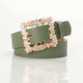 2023 Women'S Fashion Accessory, Elegant Alloy Rhinestone Pin Buckle Belt, Versatile Dress Decorative Accessory, Casual & Sporty Style, Hand Washable - Ideal for Weekend and Festive Occasions, Weekend Casual Wear|Elegant Acces