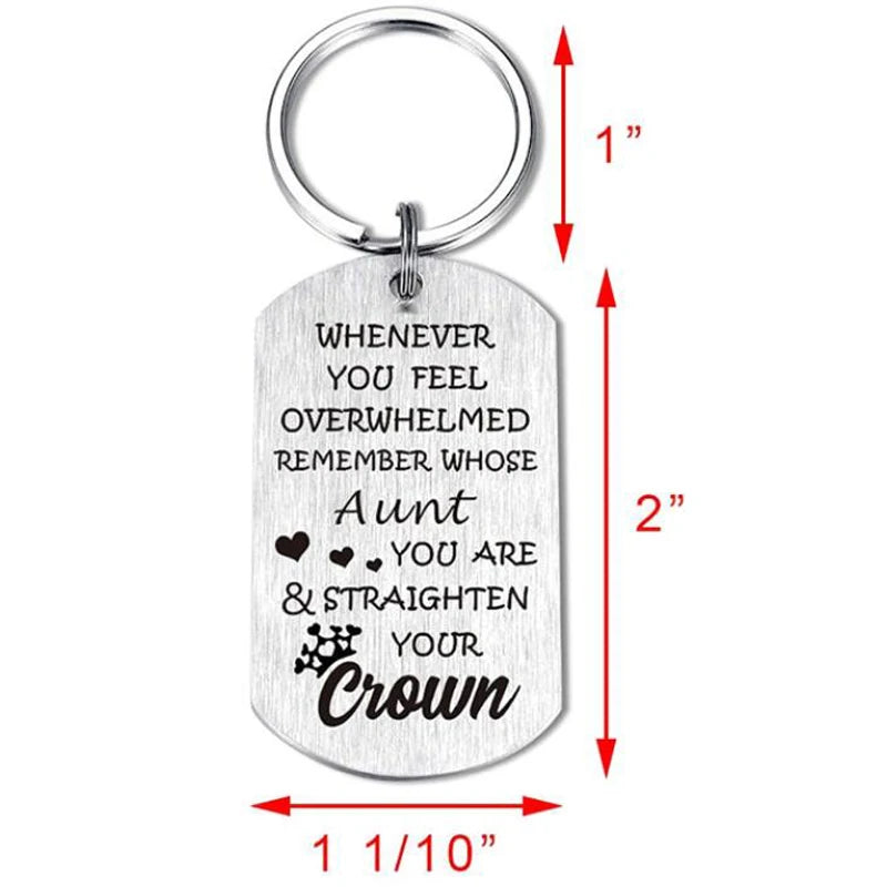 Inspirational Keychain Gift for Aunt Remember Whose Aunt You are Funny Gifts Birthday Keychain from Niece Nephew Father's day