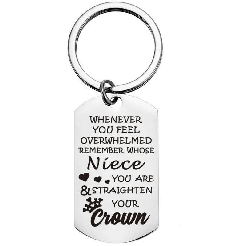 Inspirational Keychain Gift for Aunt Remember Whose Aunt You are Funny Gifts Birthday Keychain from Niece Nephew Father's day