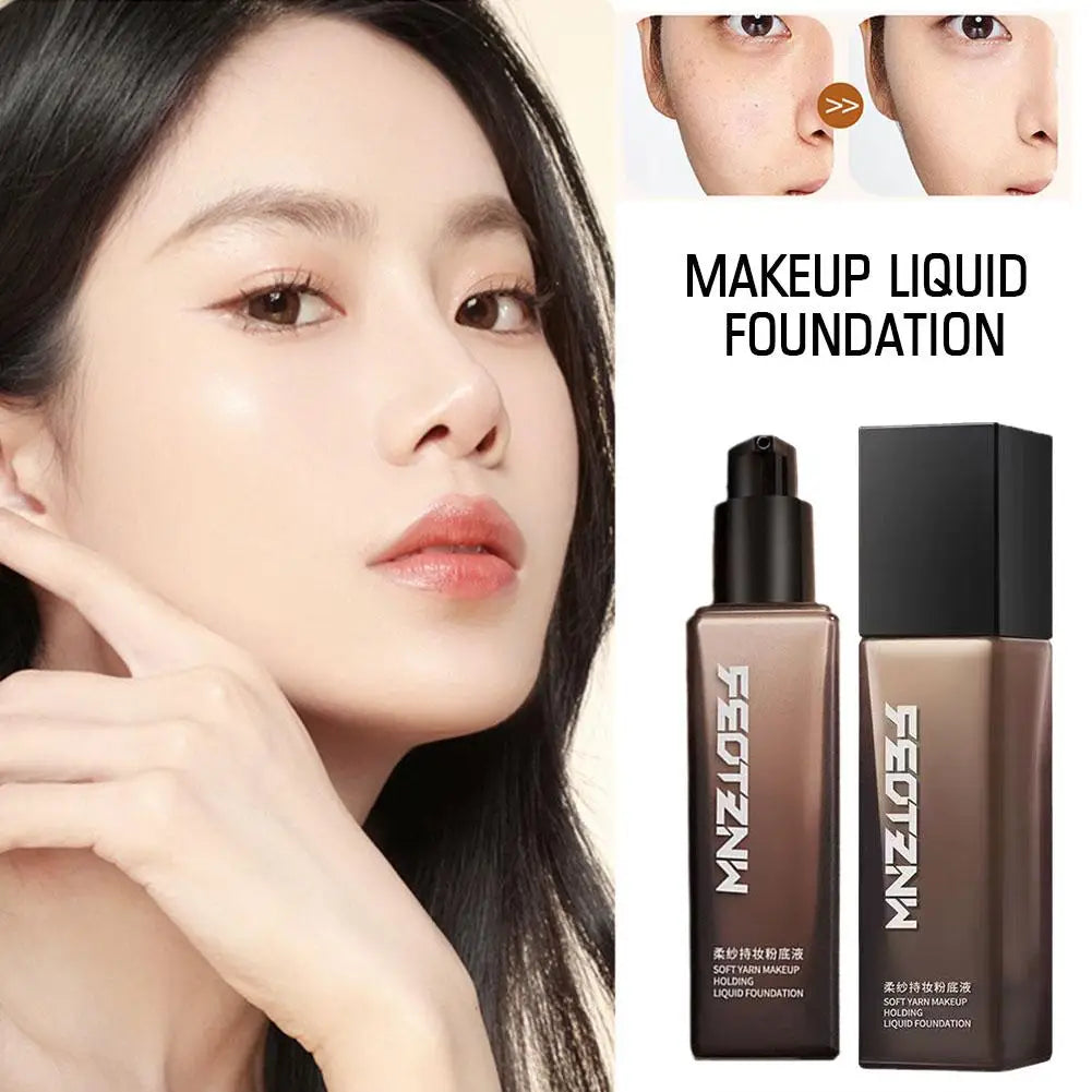 Feotznw Soft Yarn Makeup Holding Liquid Foundation Matte Concealer Waterproof Moisturizing Air Cushion Facial Cosmetics
