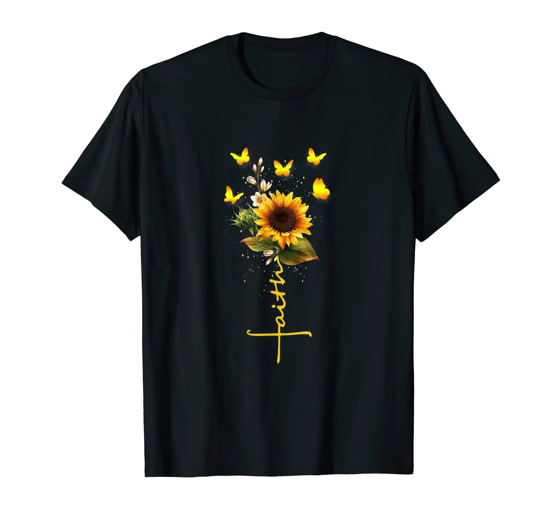 Sunflower Love Printed Summer T-Shirt Loose Fit Oversized Top for Men And Women Kawaii Polyester Fiber Short Sleeve Casual Wear