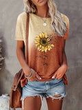 Summer Color Sunflower 3D Print T-shirts Women Streetwear Casual Fashion Y2k Short Sleeve T Shirt O-neck Tees Tops Clothing