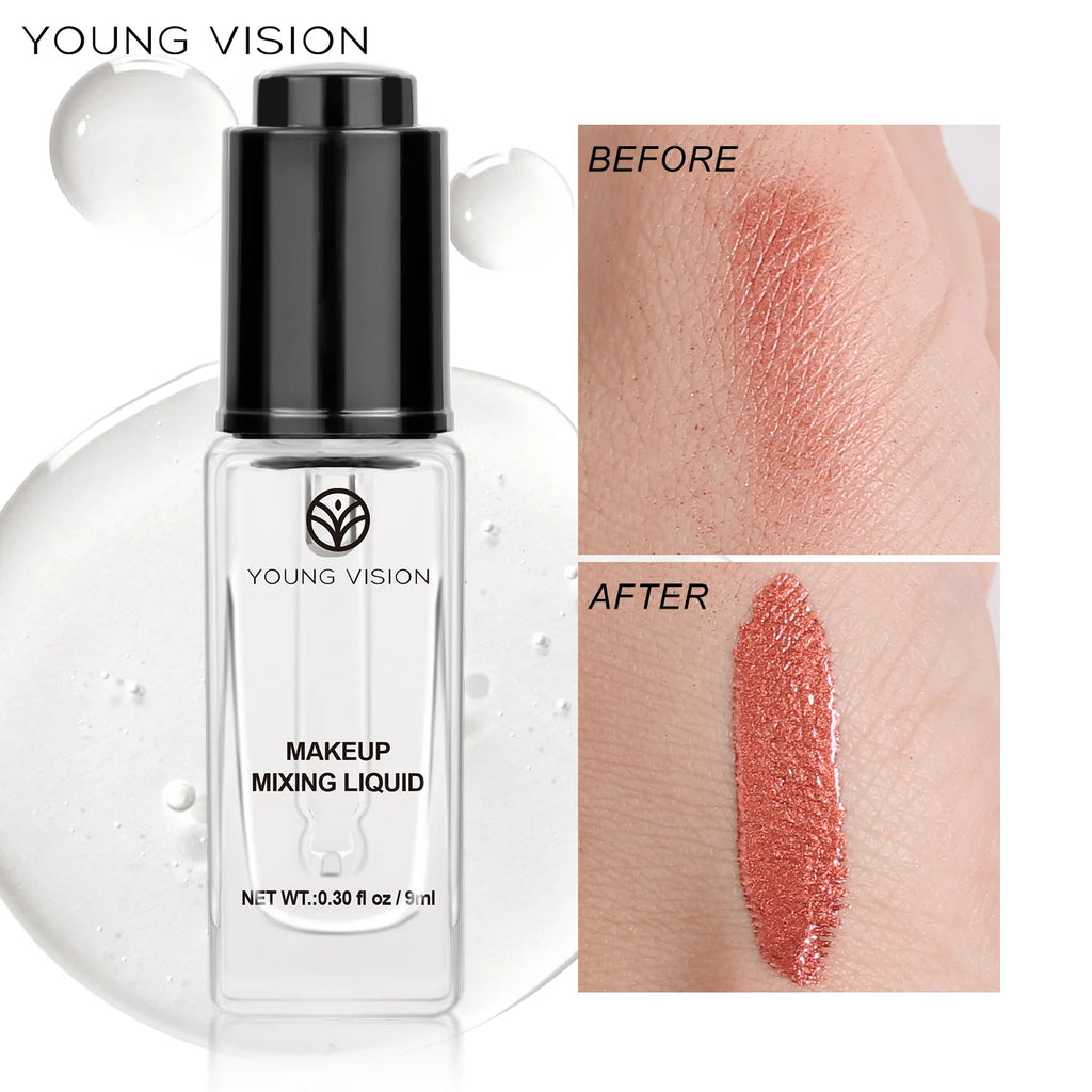 Makeup Mixing Liquid - Revives Dry Gel Liners & Transform Powder to Cream for Eyeshadow & Blush, Multi-Use Primer & Sealer