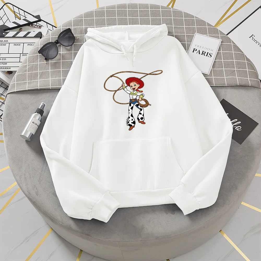 Women Sweatshirts Hoodie Toy Story Graphic Cute Buzz Manga Print Loose Fit Sweatshirt Harajuku Female Winter Fleece Hoodies