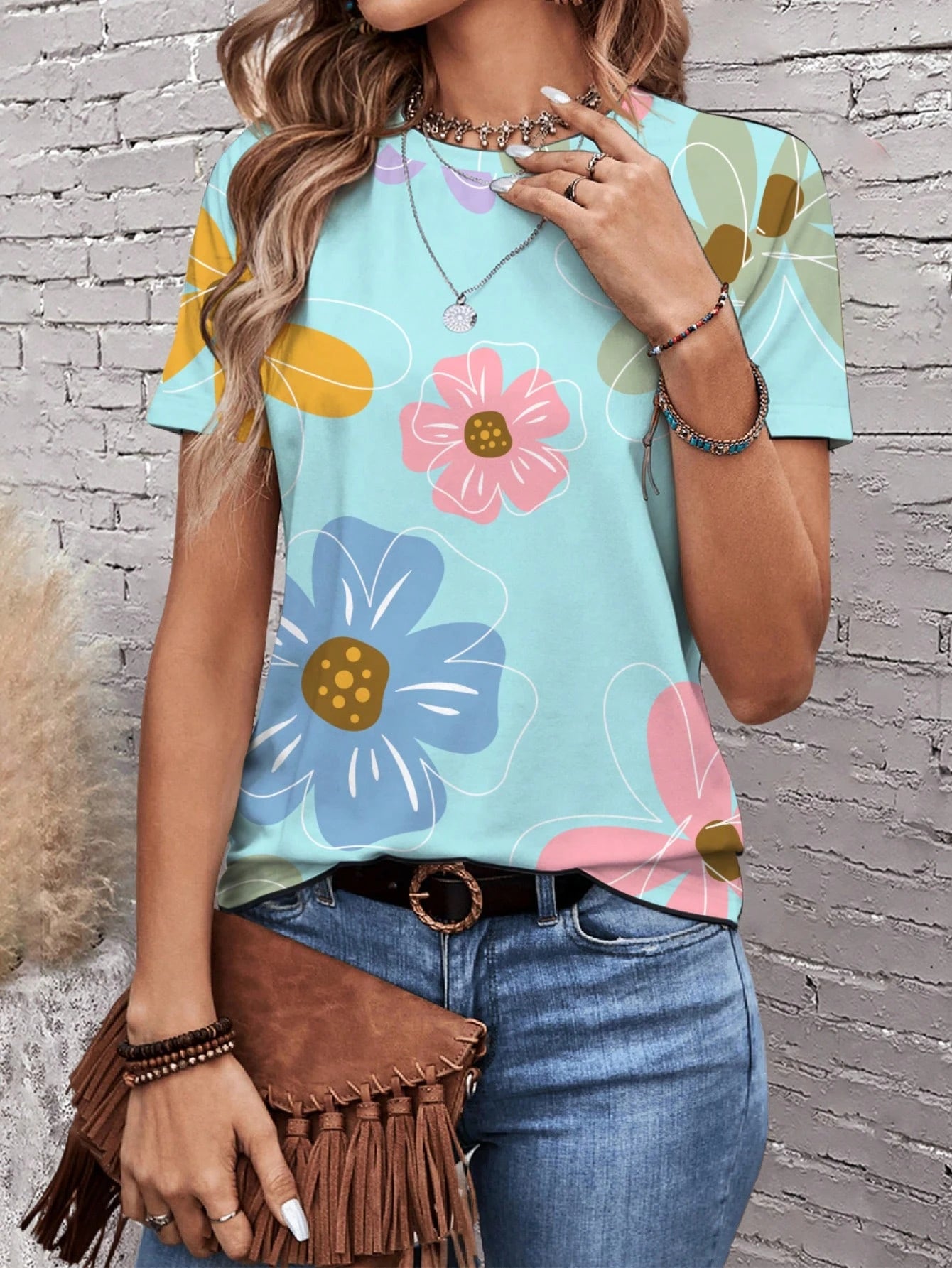 Sunflower T-Shirts Colorful Floral 3D Print Women Casual O-Neck T Shirt Short Sleeve Top Harajuku Y2k Casual Tee Female Clothing