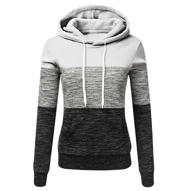 Quality Fashion Women's Sweatshirts Hot Sales Daily Casual Hoodies Jogging Drawstring Outdoors Sports Slim Fit Tricolor Clothing