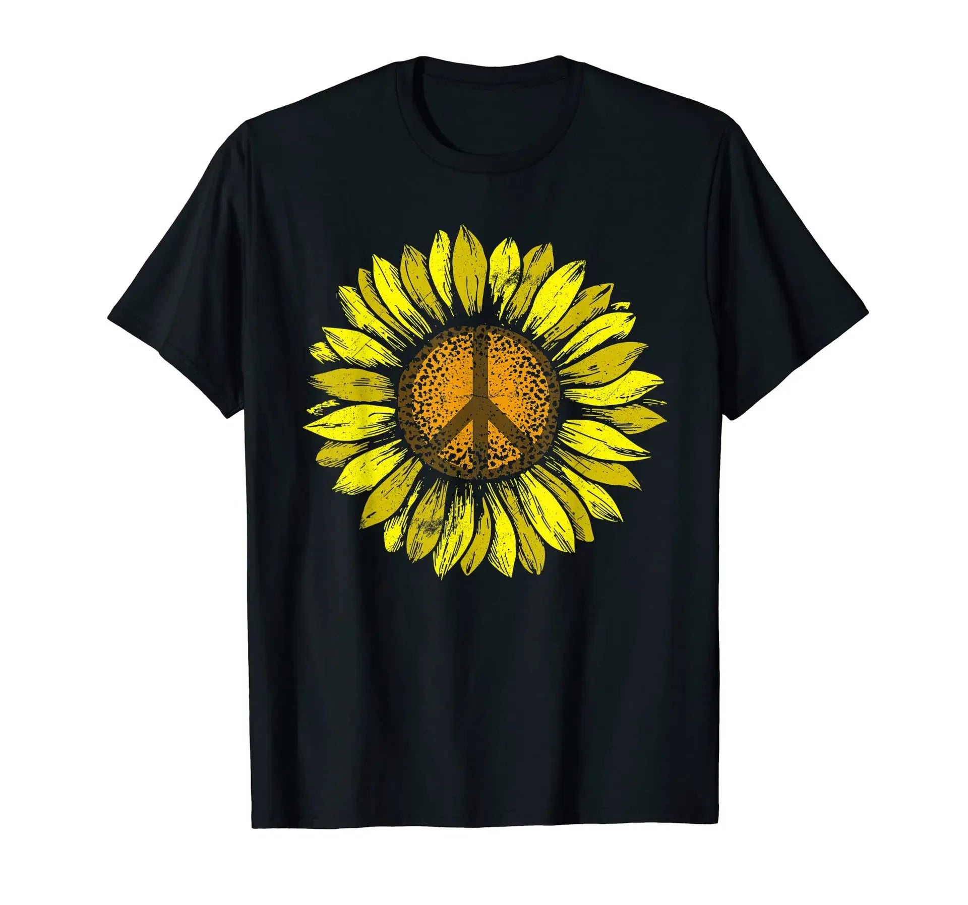 Sunflower Love Printed Summer T-Shirt Loose Fit Oversized Top for Men And Women Kawaii Polyester Fiber Short Sleeve Casual Wear