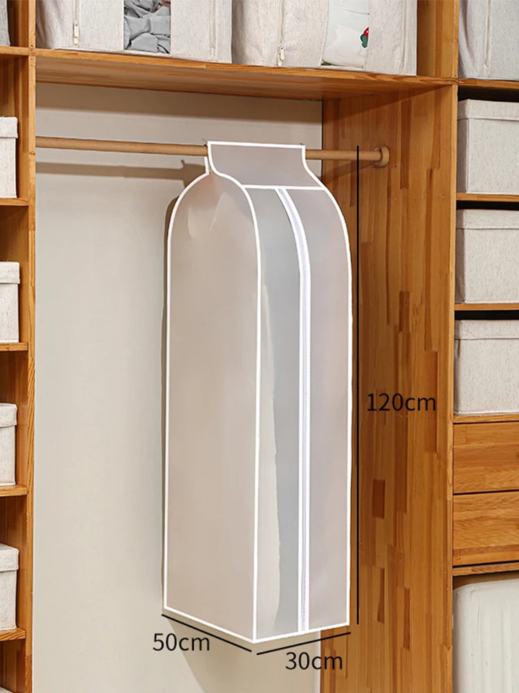 3D Large Wardrobe Clothes Storage Bag Dustproof Cover Garment Suit Dress Coat Waterproof Clothing Protector Hanging Organizer
