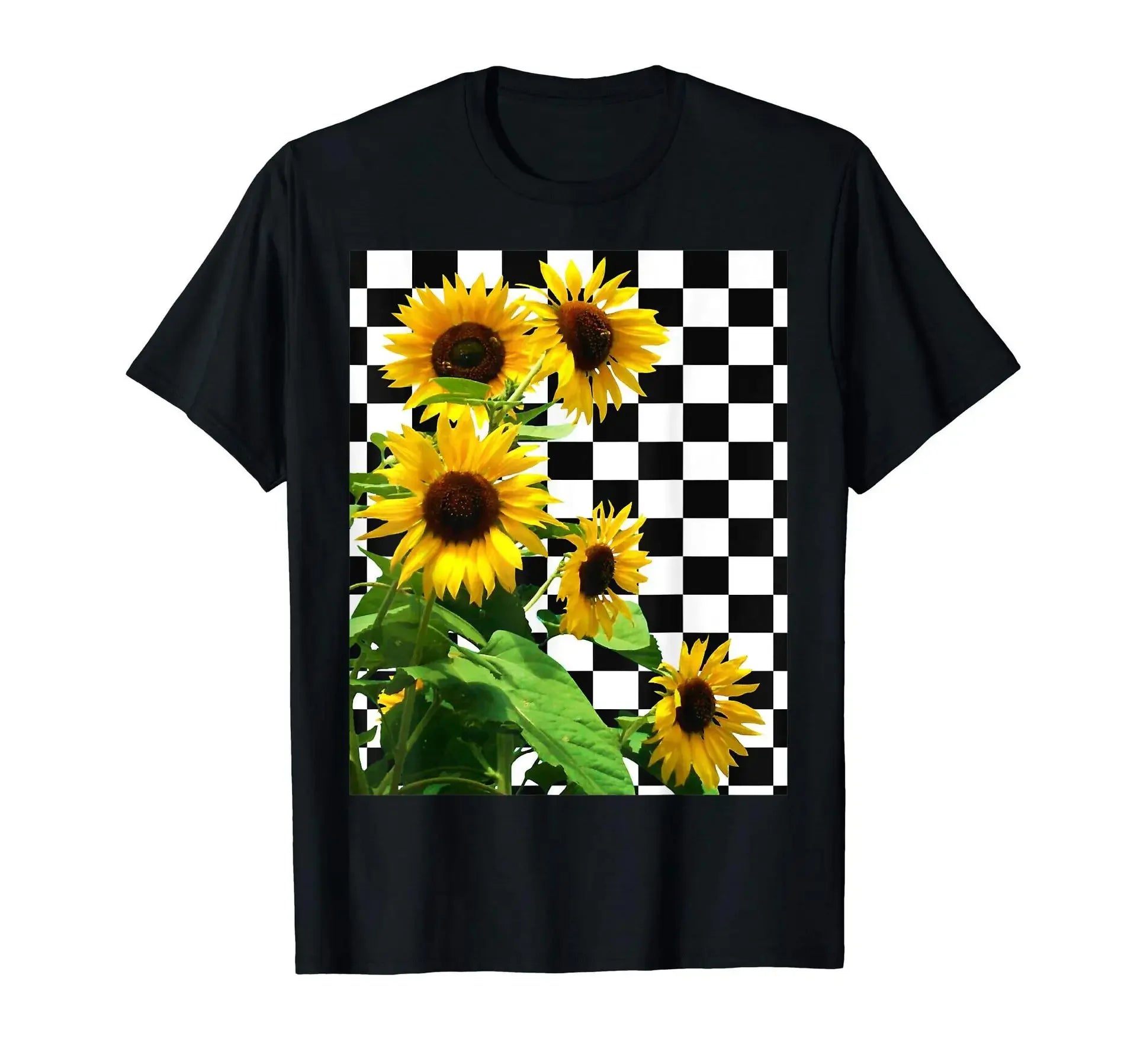 Sunflower Love Printed Summer T-Shirt Loose Fit Oversized Top for Men And Women Kawaii Polyester Fiber Short Sleeve Casual Wear