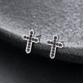 Stainless Steel Earrings Hip Hop Jewelry Stud Earring Iced Out Zircon Dollar Sign Gold Plated Earrings for Women Серьги Женские