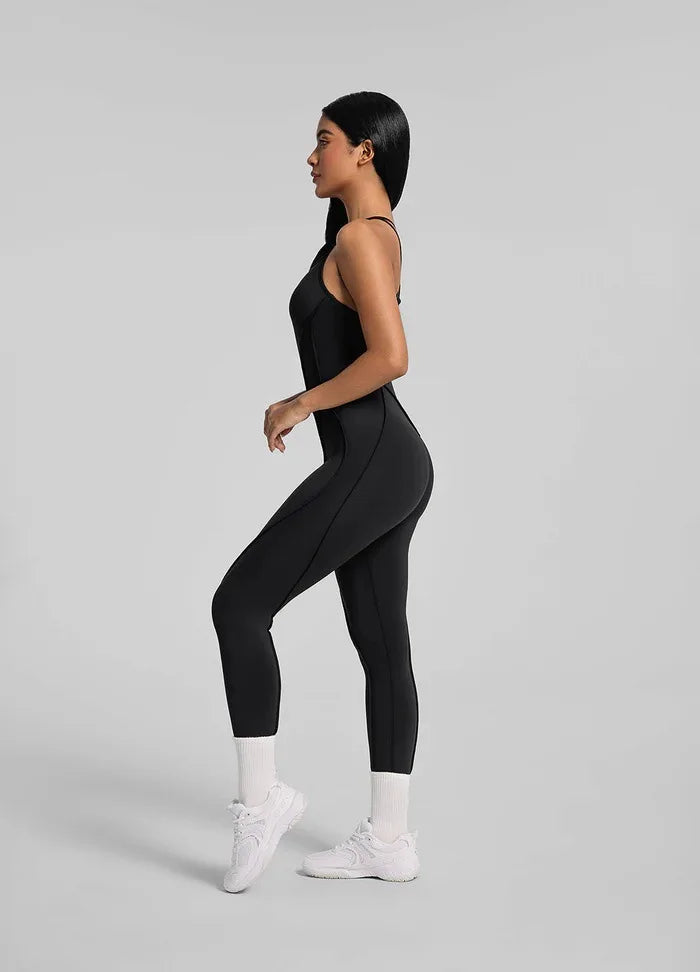 Gym Clothes Woman Patchwork Tight Yoga Bodysuit Shaping Butt-Lifting Running Sports Pilates Training Jumpsuit Female Clothing