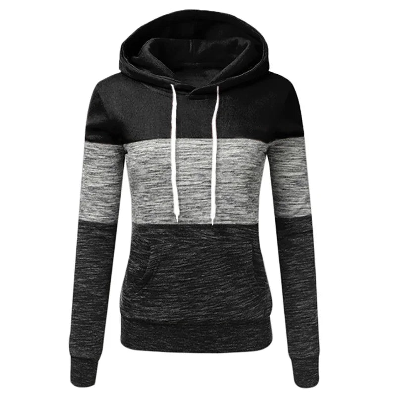 Quality Fashion Women's Sweatshirts Hot Sales Daily Casual Hoodies Jogging Drawstring Outdoors Sports Slim Fit Tricolor Clothing