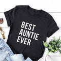 Best Auntie Ever Print Aunt Shirt Fashion Summer Tops Women T-Shirt Gift for Girl Summer Short Sleeve Loose Sport Casual Tops