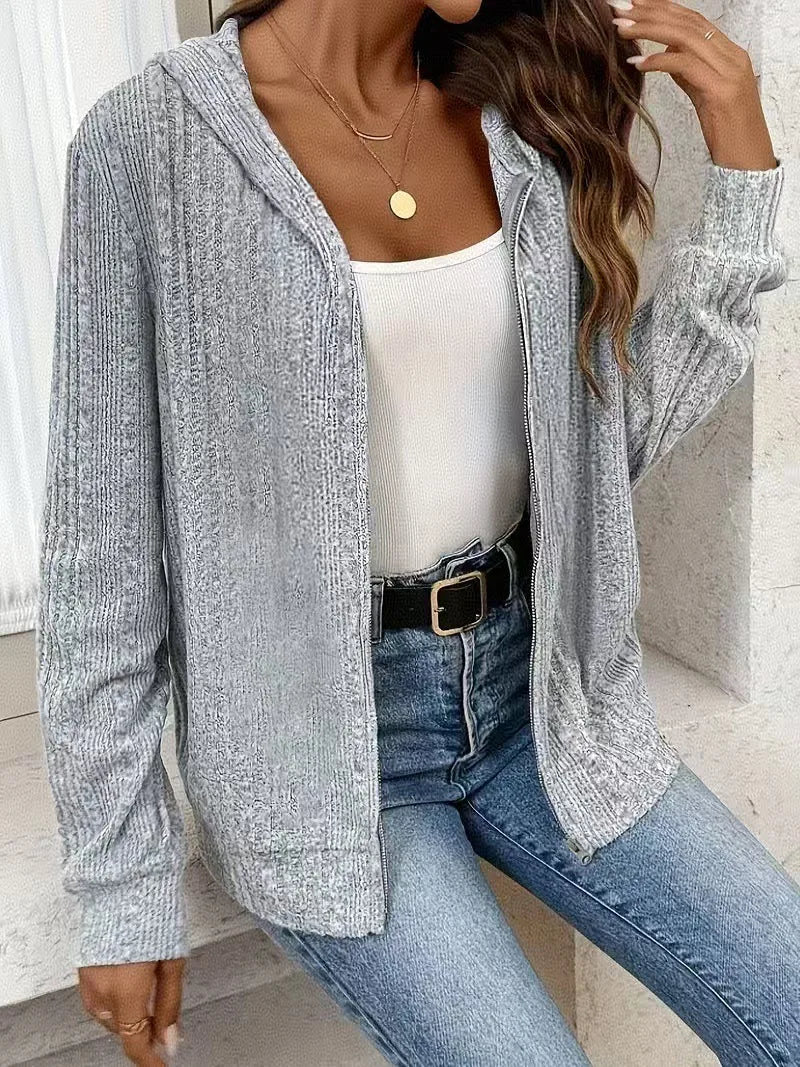 Women's Clothing European American Clothing Autumn Winter New Style Knitted Cardigan Pit Strip Solid Jackets Mid-length Coats