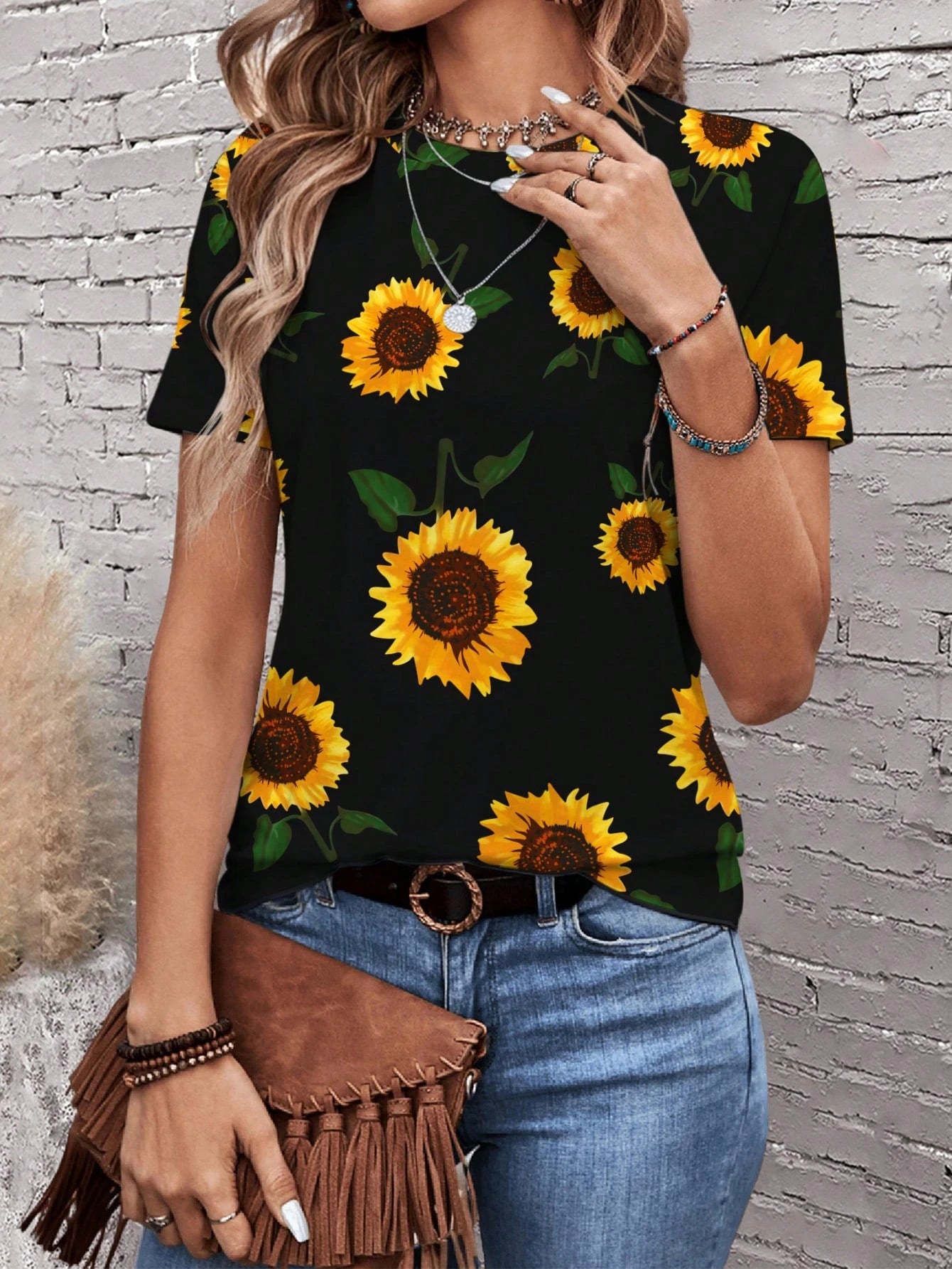 Sunflower T-Shirts Colorful Floral 3D Print Women Casual O-Neck T Shirt Short Sleeve Top Harajuku Y2k Casual Tee Female Clothing