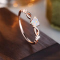 Love Heart Stone Rings for Women Rose Gold Silver Color Wedding Band Bridal Engagement Jewelry Mother's Day Gift Кольцо Женское