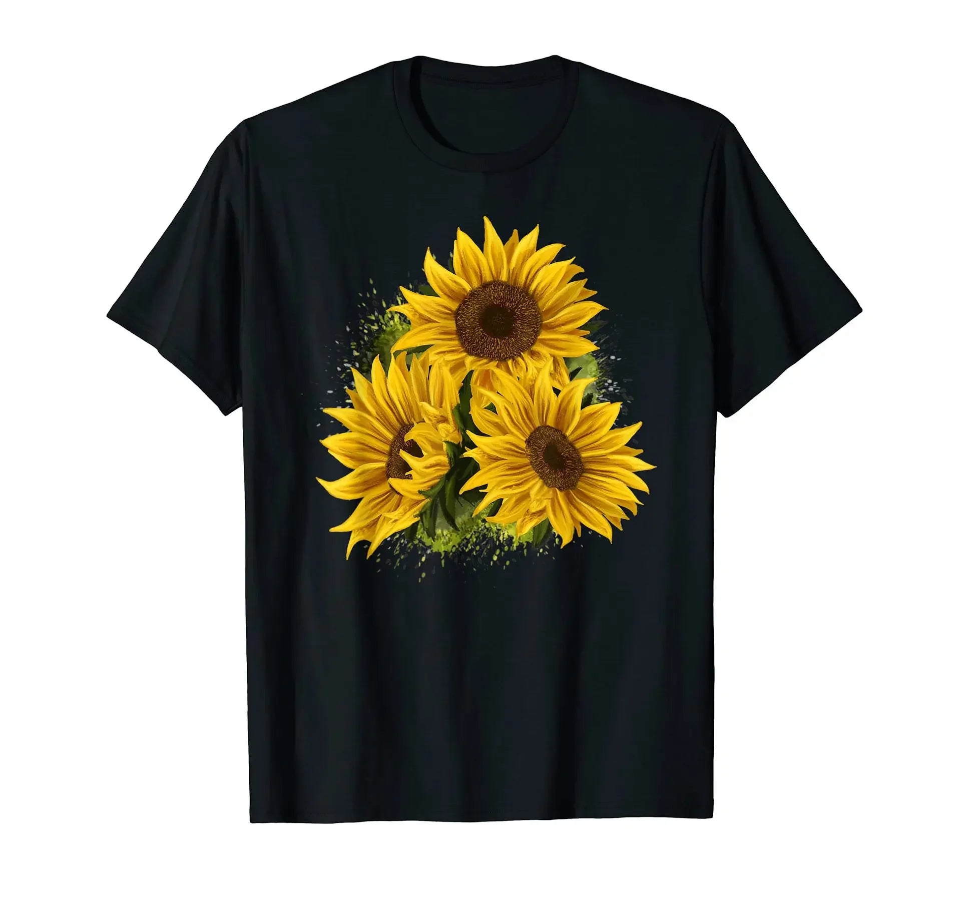 Sunflower Love Printed Summer T-Shirt Loose Fit Oversized Top for Men And Women Kawaii Polyester Fiber Short Sleeve Casual Wear