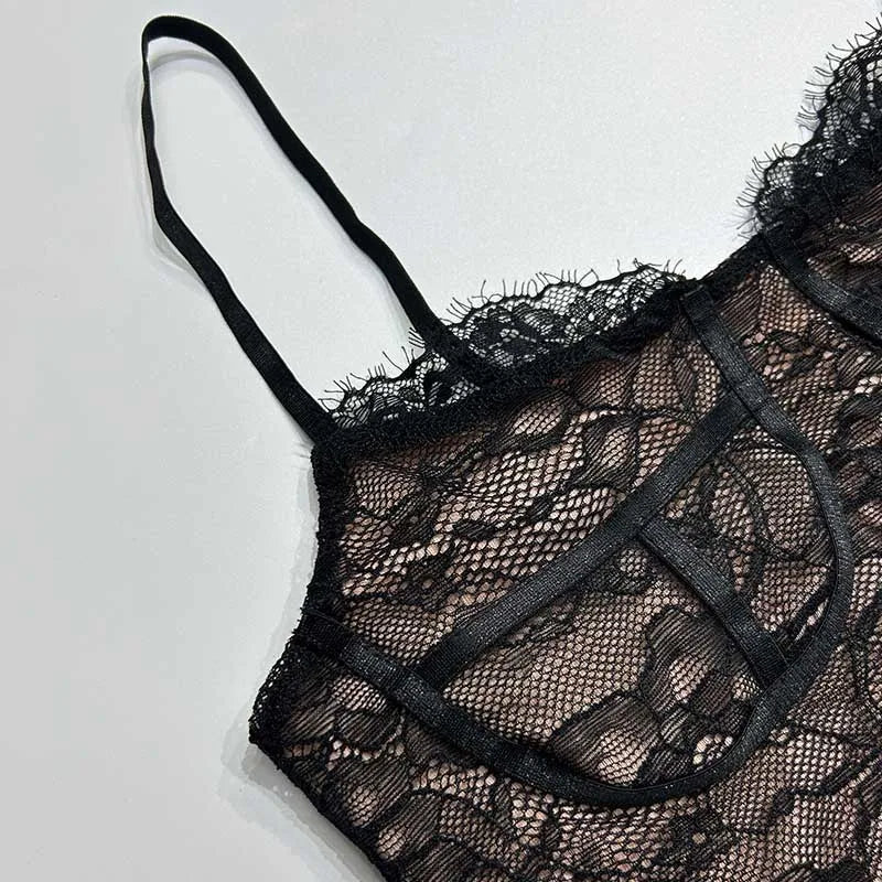 Women's Clothing 2025 New Lace Camisole Fashionable Temperament Dress Long Skirt Off Shoulder Slim Fit Dress Summer Dress Dress