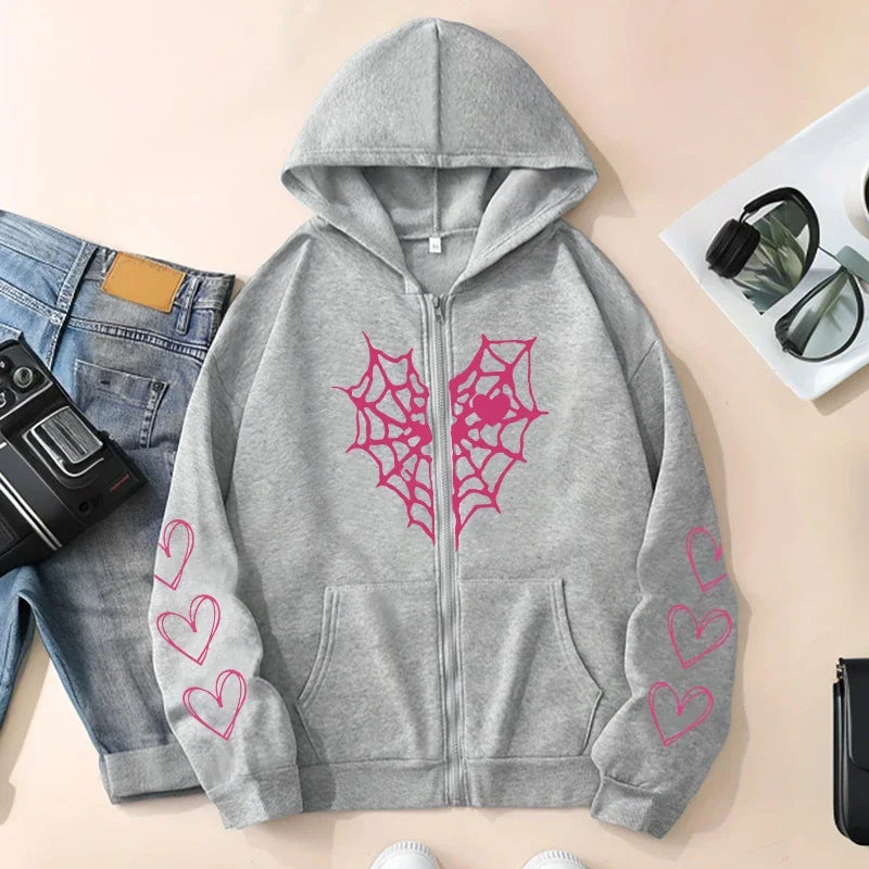 Women's Sweatshirts Autumn Winter Quality Sports Casual  Zipper Cardigan Hooded Outfits Fashion Jogging Top Woman Versatile Coat