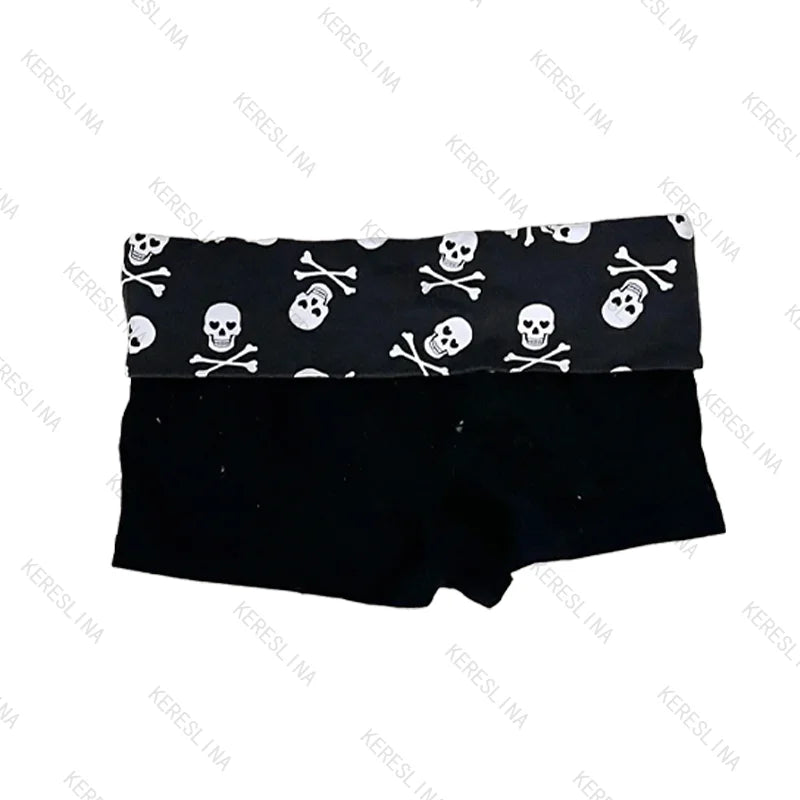 Street wear fashionable popular classic hip-hop rock style mini shorts summer American gothic punk vintage mini shorts E-girls
