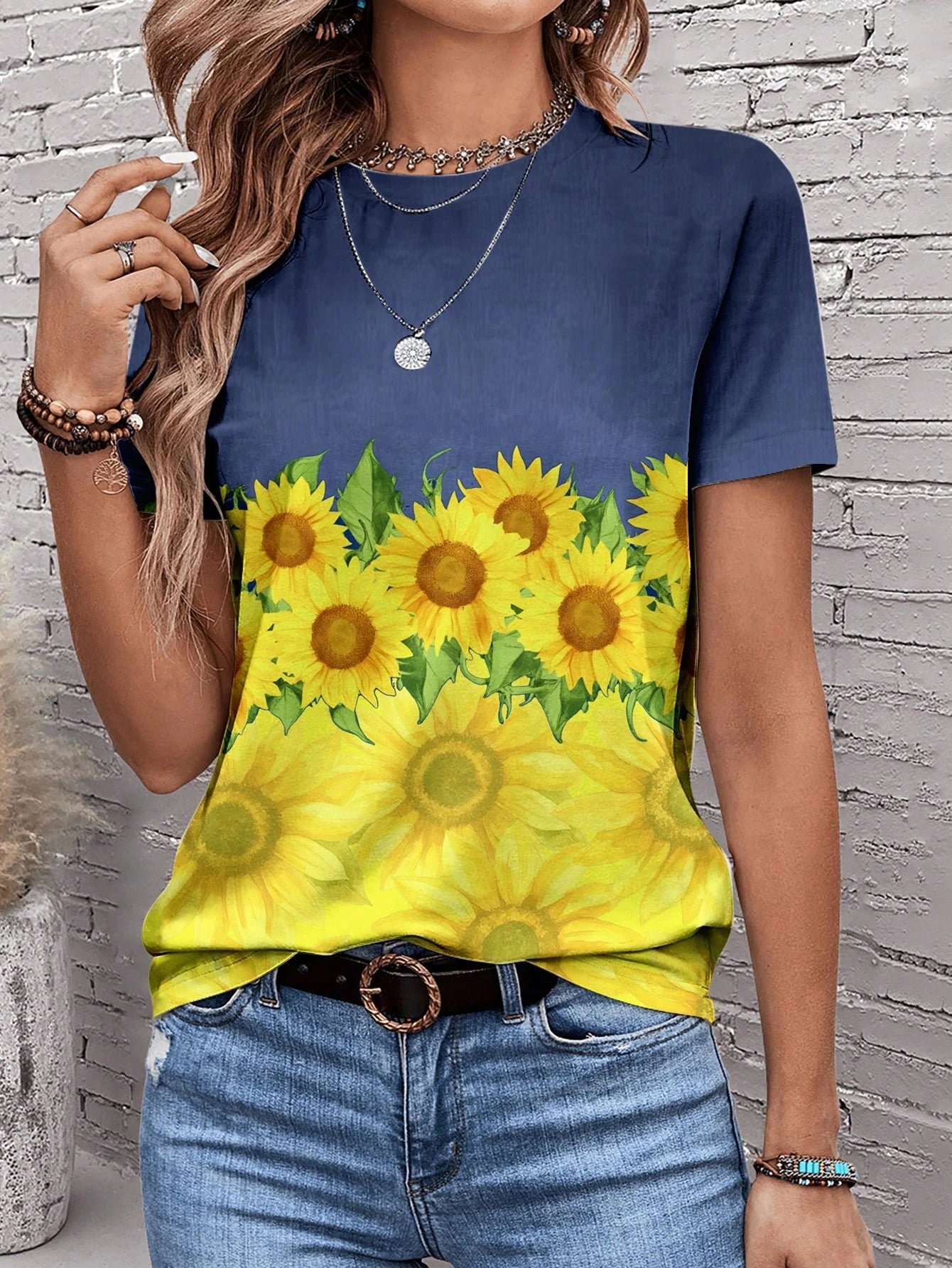 Sunflower T-Shirts Colorful Floral 3D Print Women Casual O-Neck T Shirt Short Sleeve Top Harajuku Y2k Casual Tee Female Clothing
