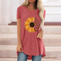 Summer Sunflower Floral 3D Print T-shirt Women Fashion Streetwear Casual O-Neck T Shirts Y2K Tops Tees Female Oversized Clothing