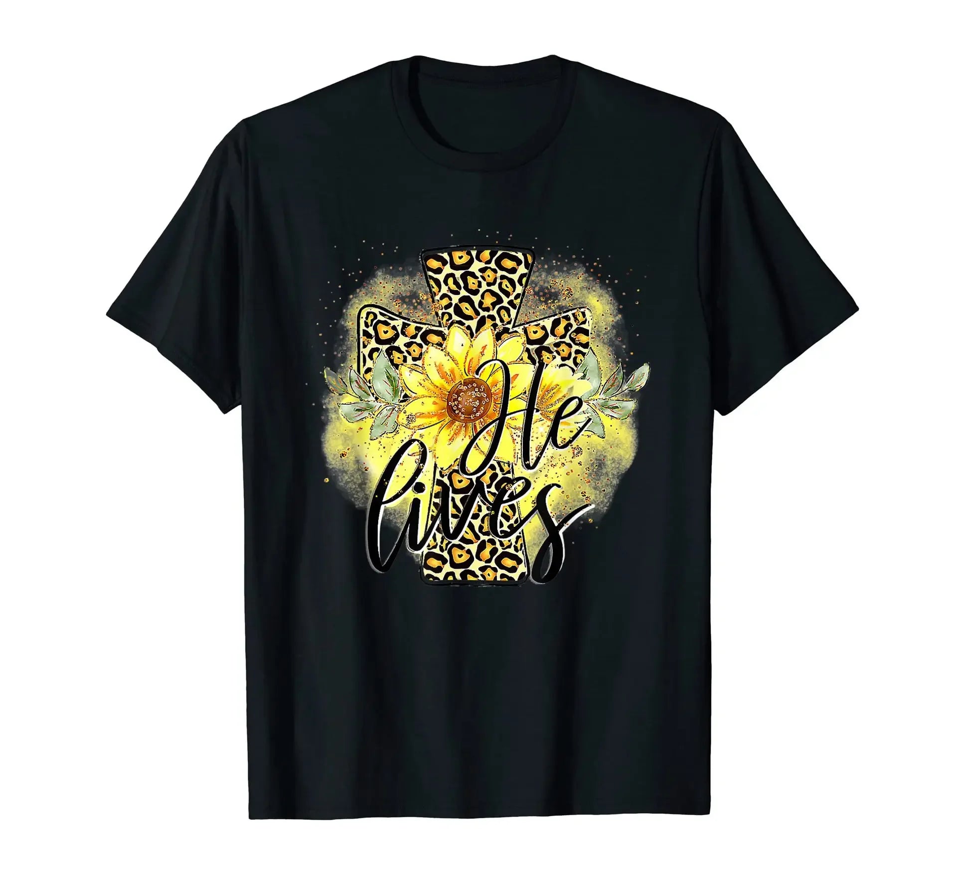 Sunflower Love Printed Summer T-Shirt Loose Fit Oversized Top for Men And Women Kawaii Polyester Fiber Short Sleeve Casual Wear