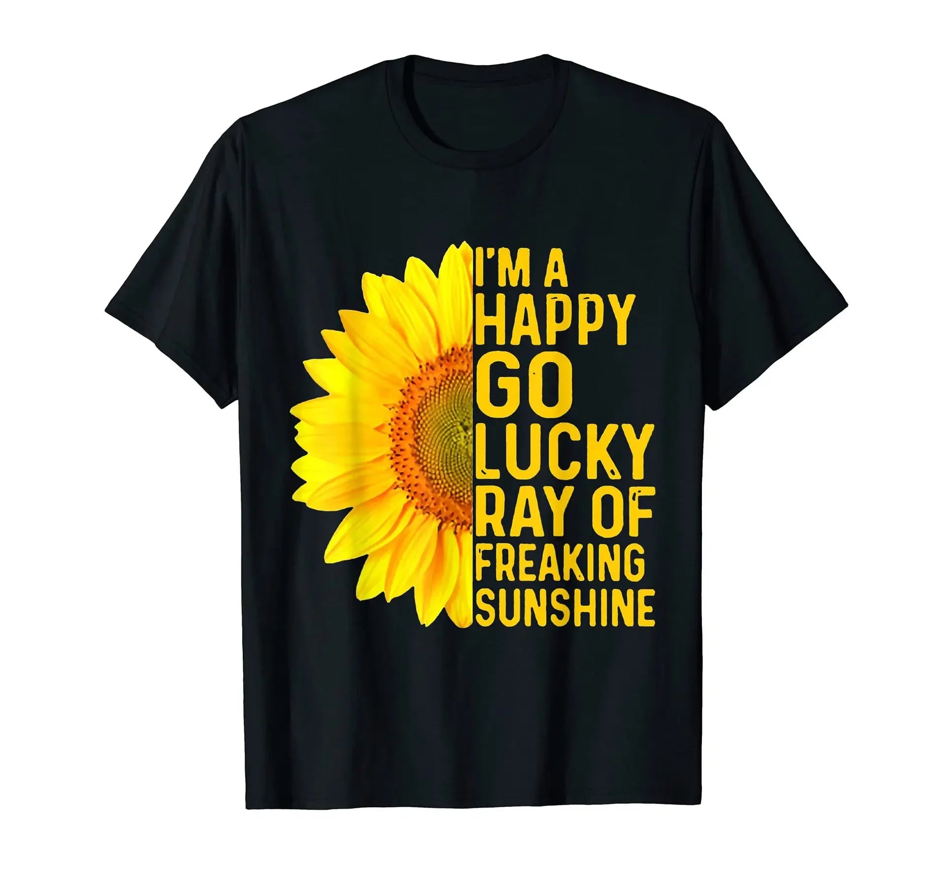 Sunflower Love Printed Summer T-Shirt Loose Fit Oversized Top for Men And Women Kawaii Polyester Fiber Short Sleeve Casual Wear