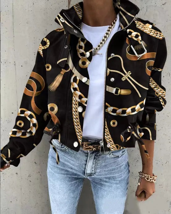 Woman Jacket Clothing Streetwear  Elegant Slim Round Neck Solid Pocket Button Design Long Sleeve Workwear Coats 2023 Autumn