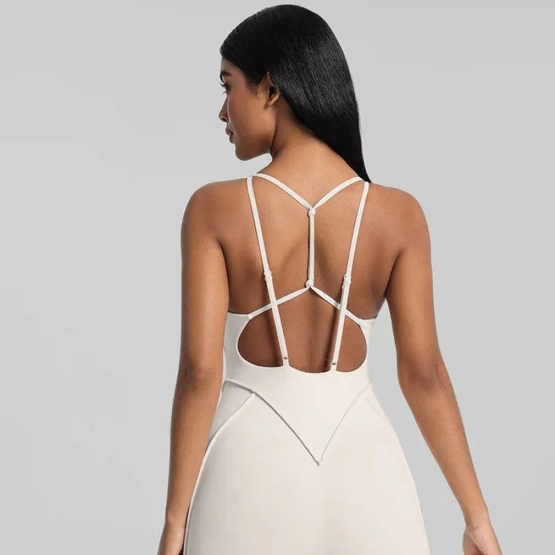 Gym Clothes Woman Patchwork Tight Yoga Bodysuit Shaping Butt-Lifting Running Sports Pilates Training Jumpsuit Female Clothing