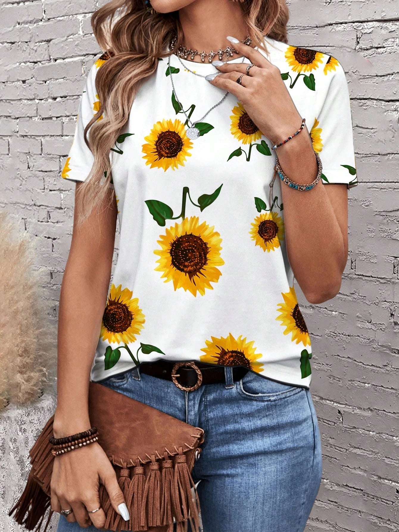 Sunflower T-Shirts Colorful Floral 3D Print Women Casual O-Neck T Shirt Short Sleeve Top Harajuku Y2k Casual Tee Female Clothing