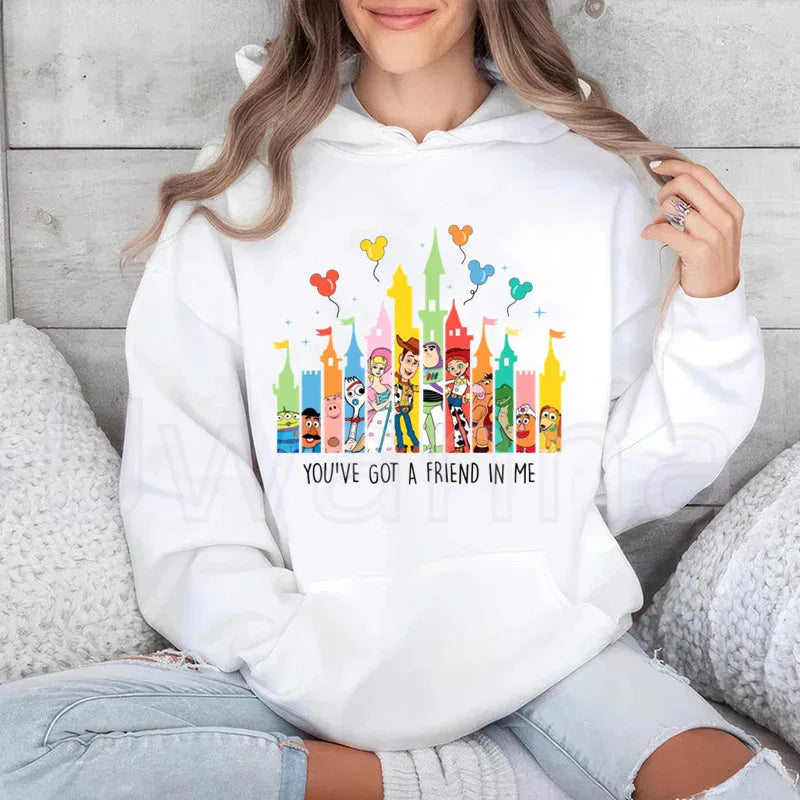 Women Sweatshirts Hoodie Toy Story Graphic Cute Buzz Manga Print Loose Fit Sweatshirt Harajuku Female Winter Fleece Hoodies