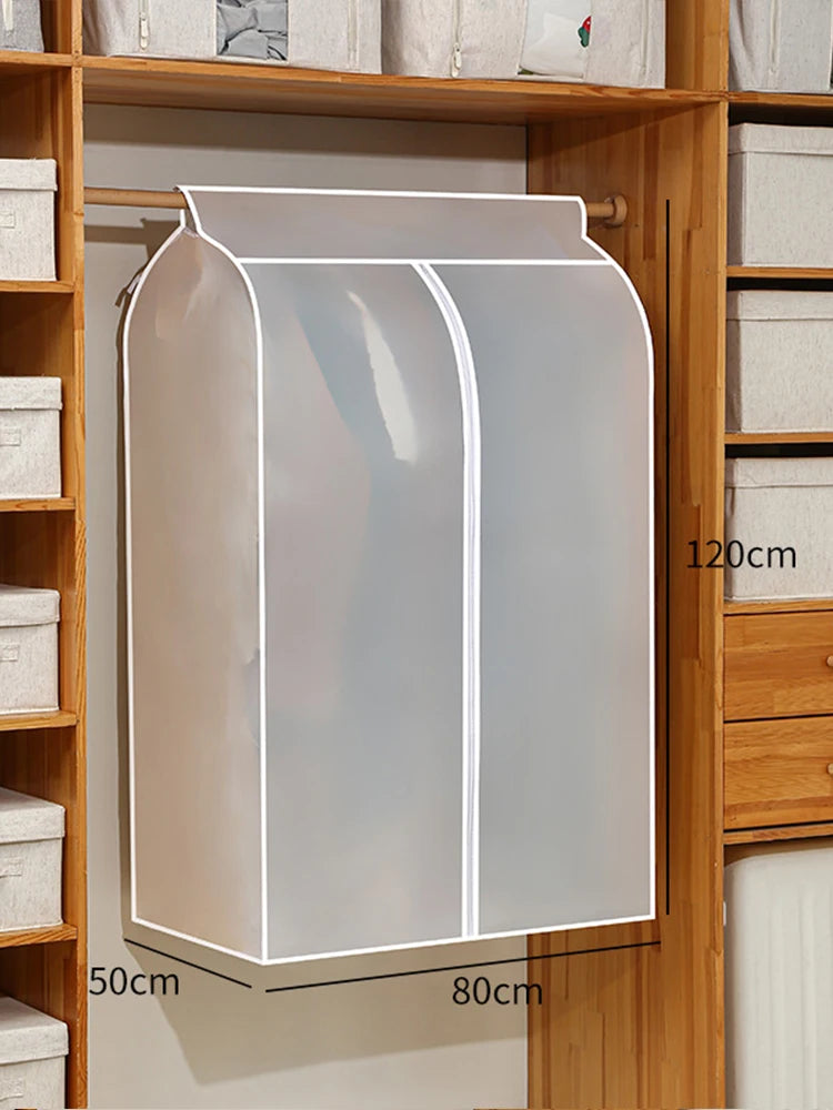 3D Large Wardrobe Clothes Storage Bag Dustproof Cover Garment Suit Dress Coat Waterproof Clothing Protector Hanging Organizer