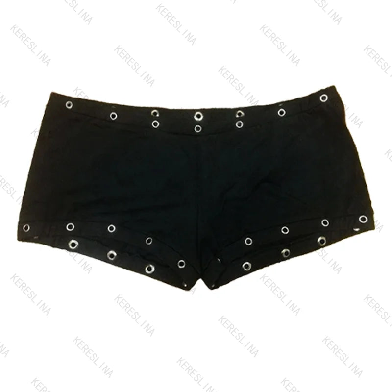 Street wear fashionable popular classic hip-hop rock style mini shorts summer American gothic punk vintage mini shorts E-girls