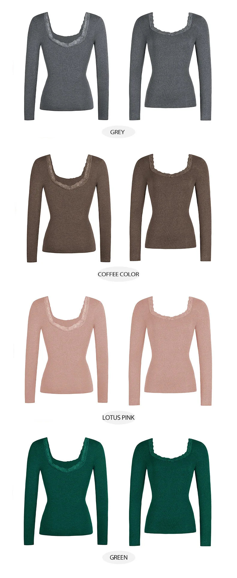 2025 Woman Clothing Top Women T-shirt Tank Top Solid Color Tops Women Y2K Casual Slim Threaded U Neck Lace Long Sleeve T-Shirt