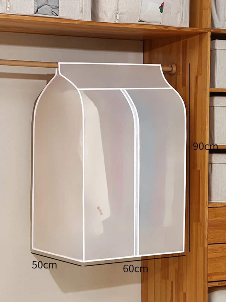 3D Large Wardrobe Clothes Storage Bag Dustproof Cover Garment Suit Dress Coat Waterproof Clothing Protector Hanging Organizer
