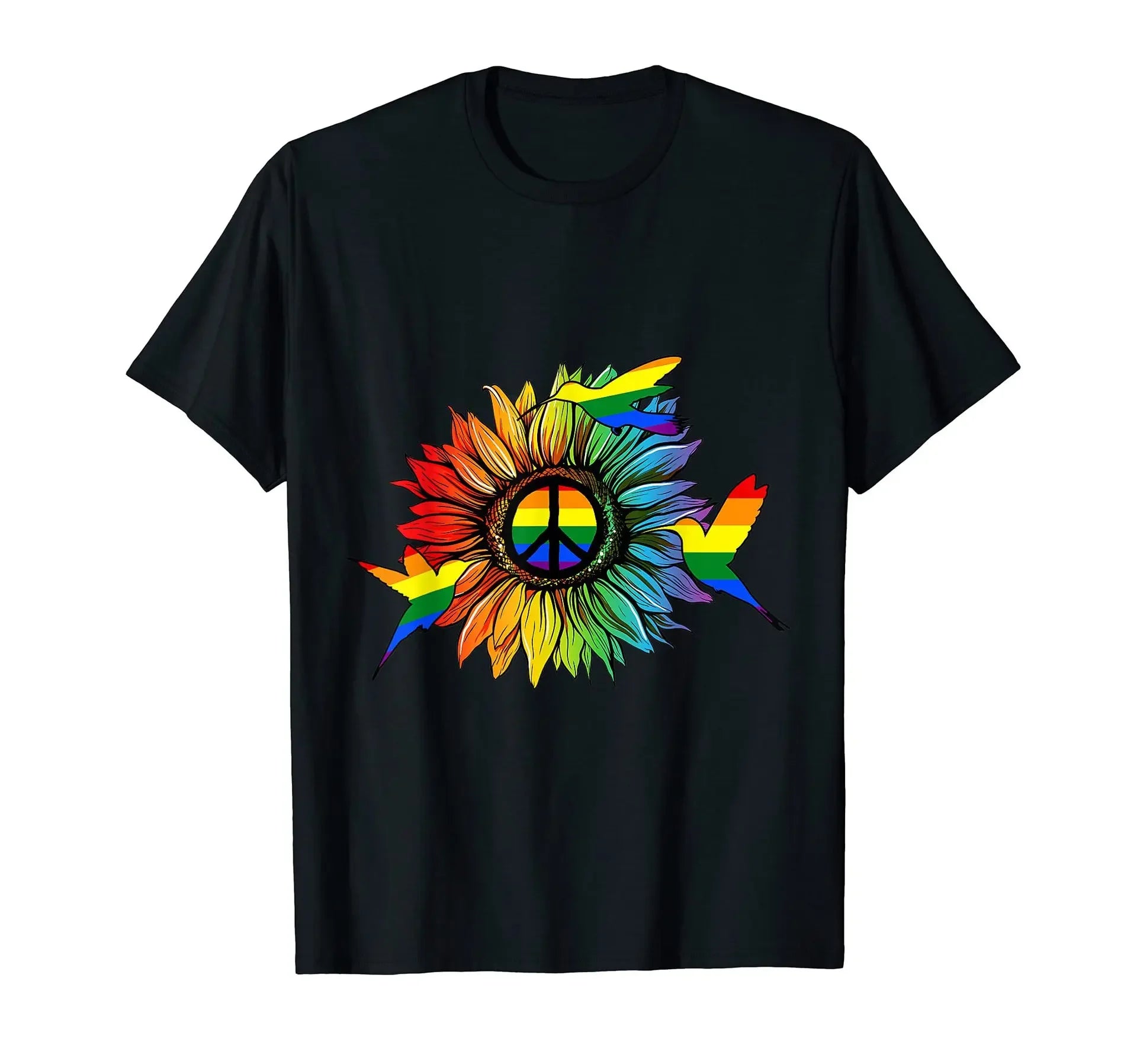 Sunflower Love Printed Summer T-Shirt Loose Fit Oversized Top for Men And Women Kawaii Polyester Fiber Short Sleeve Casual Wear
