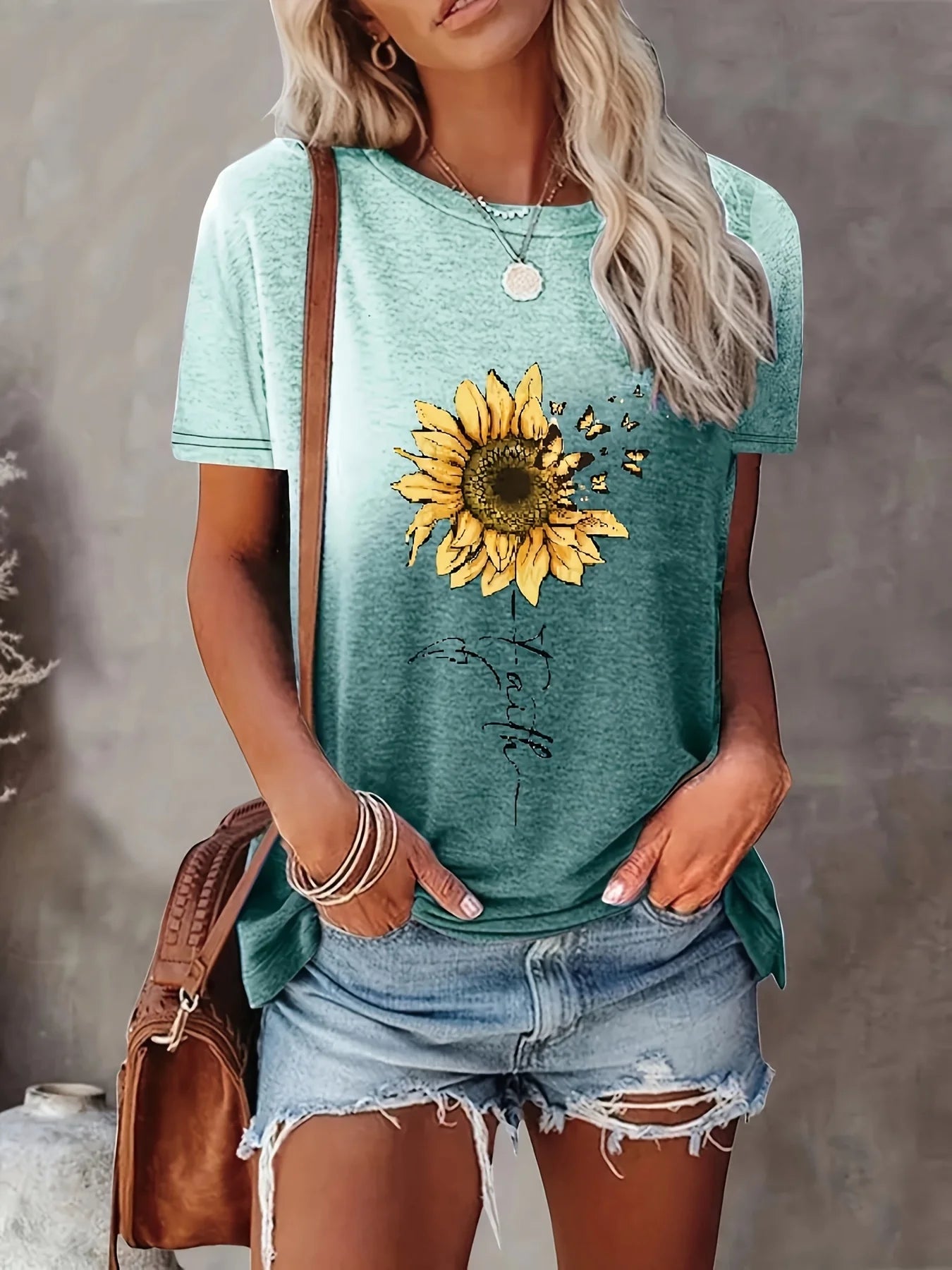 Summer Color Sunflower 3D Print T-shirts Women Streetwear Casual Fashion Y2k Short Sleeve T Shirt O-neck Tees Tops Clothing
