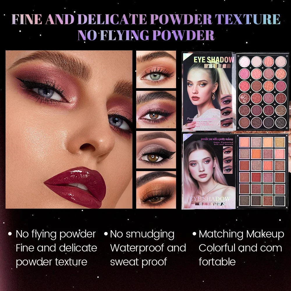 makeup magic book, including eye shadow, lip gloss, powder blusher, highlight, a complete set of makeup magic book, an ideal gi
