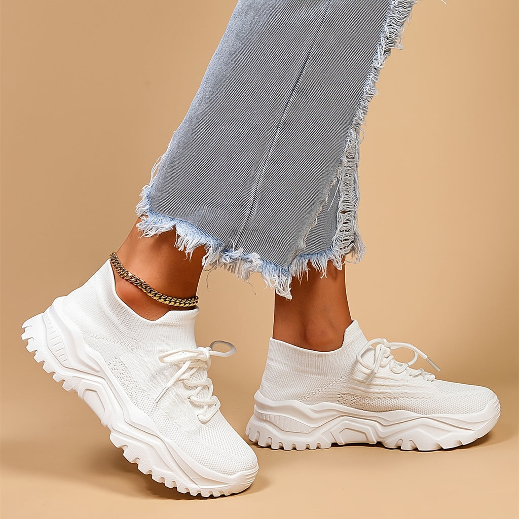 Women's Lightweight & Breathable Chunky Sneakers, Casual Slip On Sneakers, Running Shoes, Women Shoes