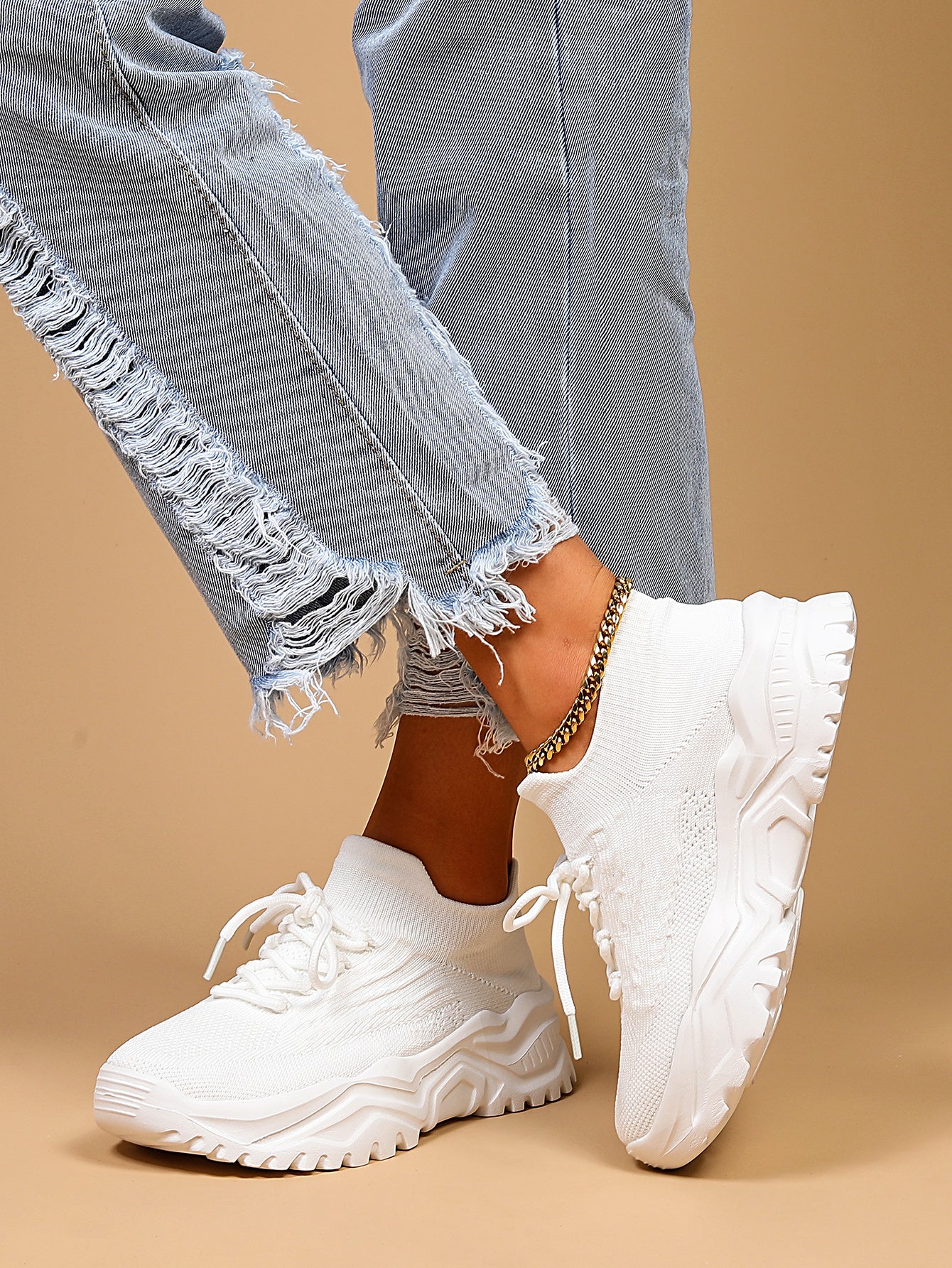 Women's Lightweight & Breathable Chunky Sneakers, Casual Slip On Sneakers, Running Shoes, Women Shoes