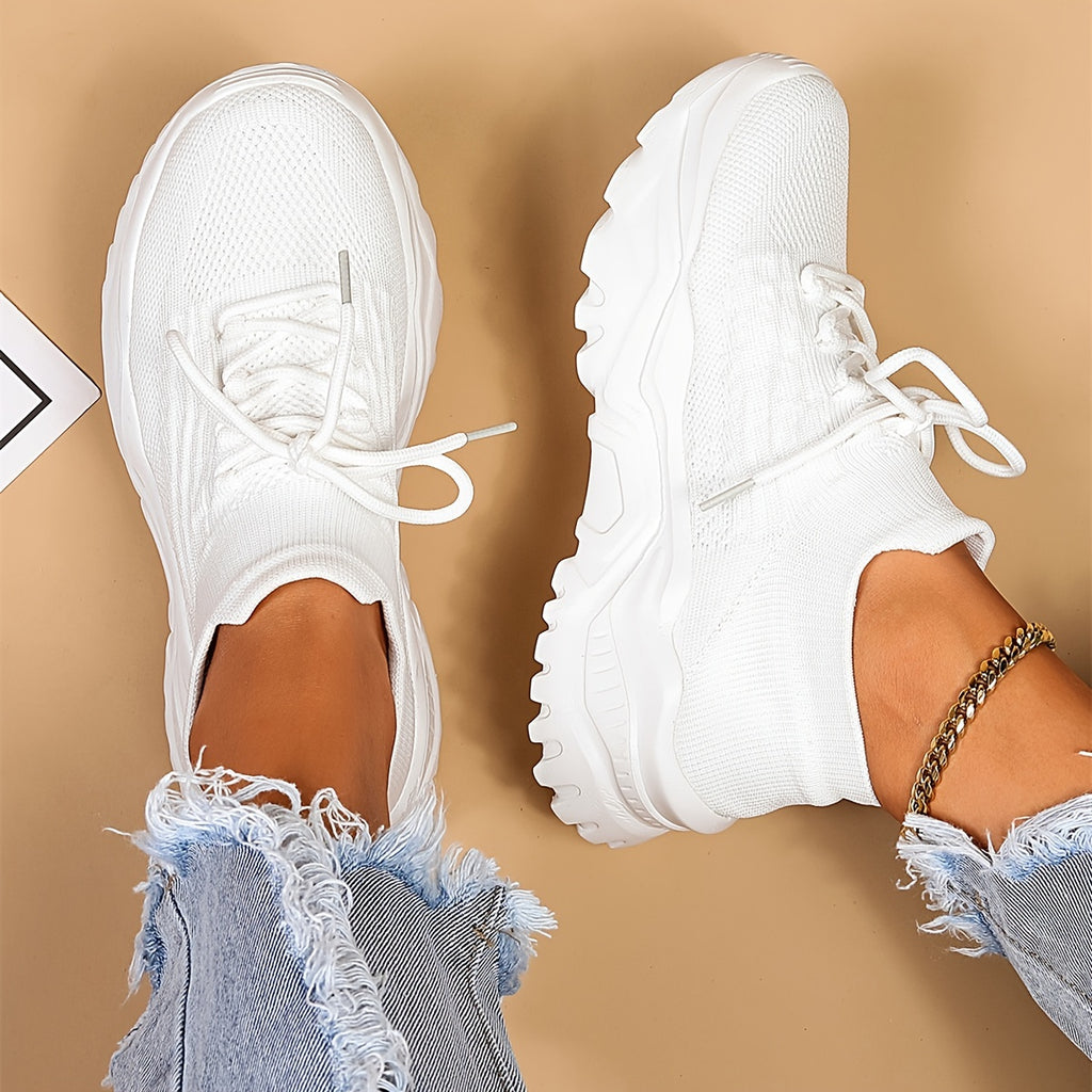 Women's Lightweight & Breathable Chunky Sneakers, Casual Slip On Sneakers, Running Shoes, Women Shoes