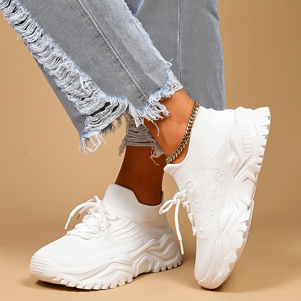 Women's Lightweight & Breathable Chunky Sneakers, Casual Slip On Sneakers, Running Shoes, Women Shoes