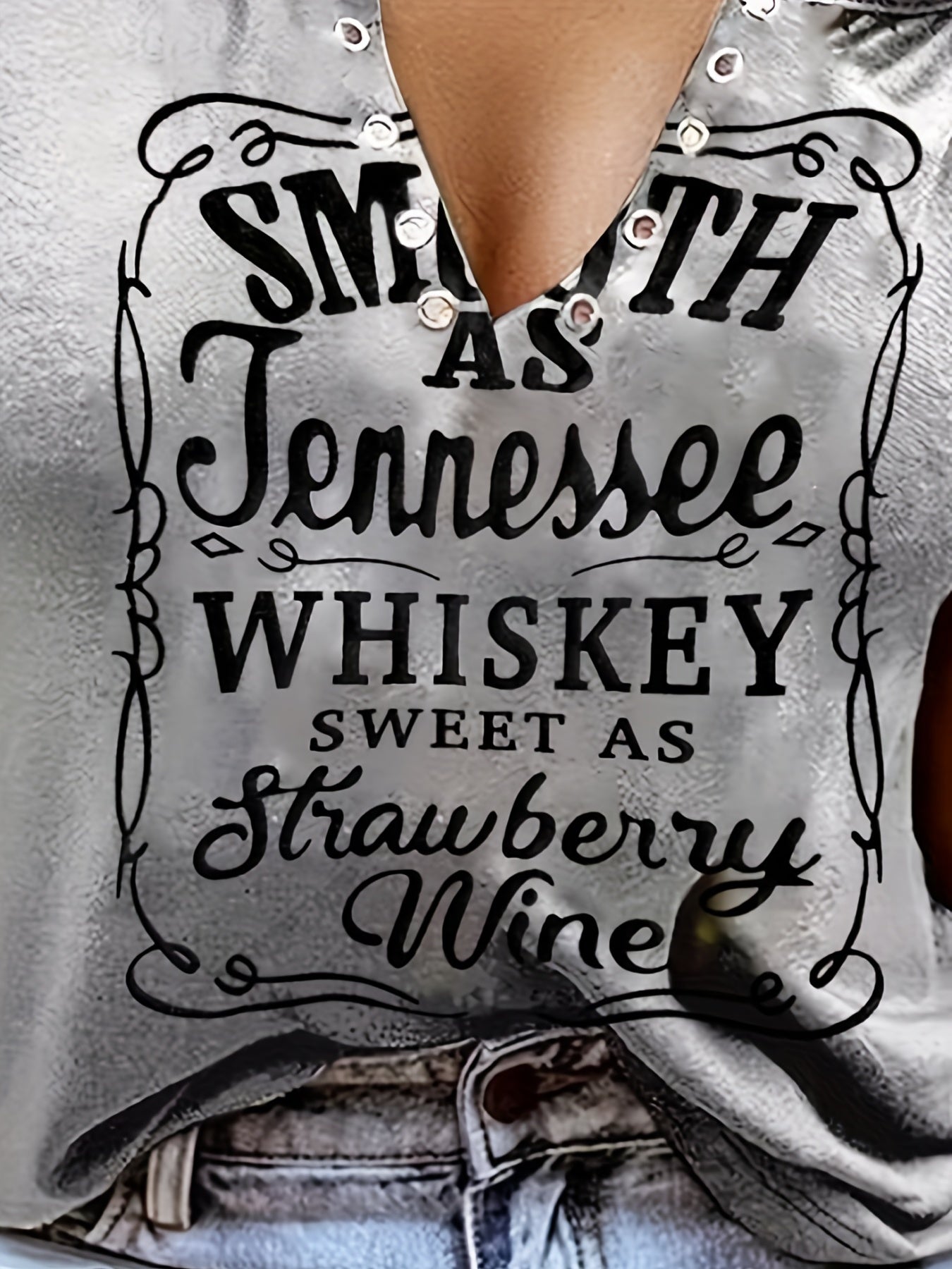 Women' Country Music V-Neck Sleeveless Tank Top - Wide Strap Casual Shirt Suitable for Concerts, Dance Halls & Casual Attire - Machine Washable - Lettering Top
